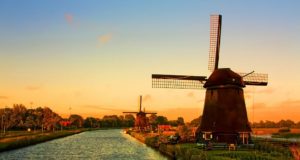 Windmills Oudorperpolder in Alkmaar (North Holland)