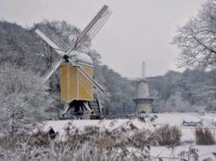 Windmills at Open Air Museum in Arnhem (Gelderland)