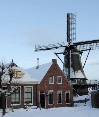 Windmill 'De Kaai' in Sloten (Friesland)