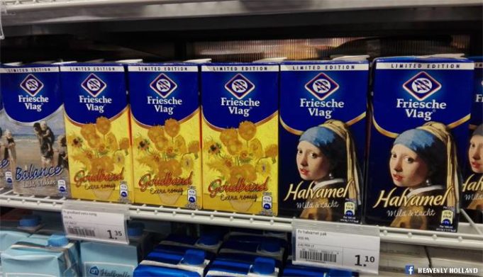 Did you know that dairy brand Friesche Vlag adorned their cartons of coffee creamer with Dutch classic paintings?