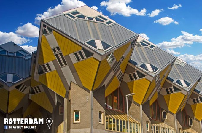 Did you know that the famous cube houses in Rotterdam are tilted at an abnormal angle of 54.7 degrees? The total area of each house is around 100m² but around a quarter of the space is unusable due to the angle of the walls to the ceiling.